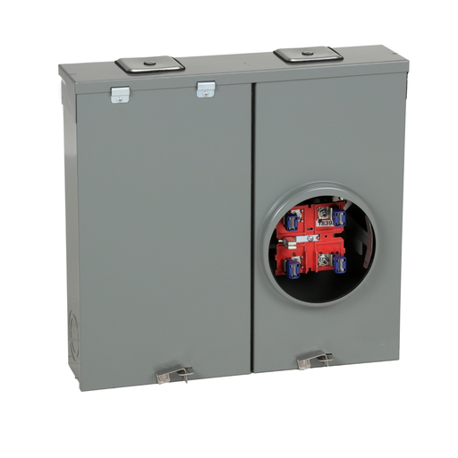 Product image for Square D RC200S 200 Amp 1-Phase 3-Wire Surface Mount Overhead/Underground Service Ringless Type Meter Main