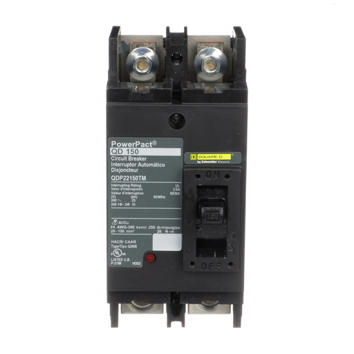 Mayer-DDS-Circuit breaker, PowerPacT Q, 150A, 2 pole, 240VAC, 25kA, lugs, thermal magnetic, 80%, bottom of panel-2