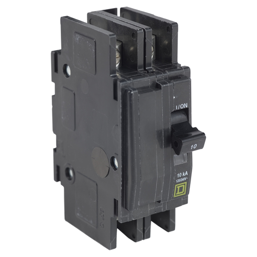 QOU2203100 - Mini circuit breaker, QOU, 20A, 2 pole, 120/240 VAC, 10kA, mounting foot