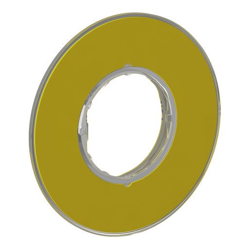 Mayer-DDS-Legend holder 60mm for emergency stop switching off push button, Harmony XB4, plastic, yellow, unmarked-3