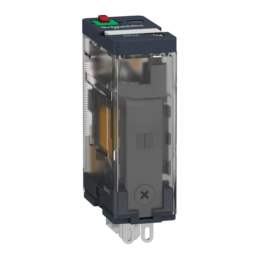 Mayer-DDS-plug-in relay, Harmony electromechanical relays, 15A, 1CO, with LED, lockable test button, 120V AC-2