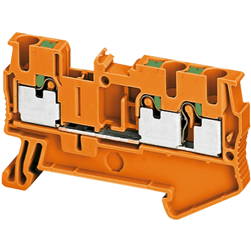 Mayer-DDS-Terminal block, Linergy TR, push-in type, feed through, 3 points, 2.5mm², orange, set of 50-1
