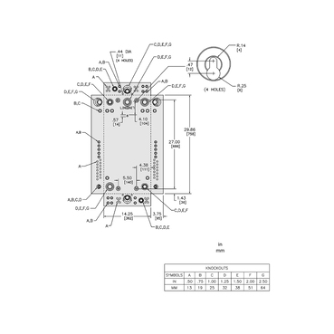 Mayer-DDS-Load center, QO, 1 phase, 30 spaces, 34 circuits, 125A convertible main lugs, PoN, NEMA1, gnd bar-2