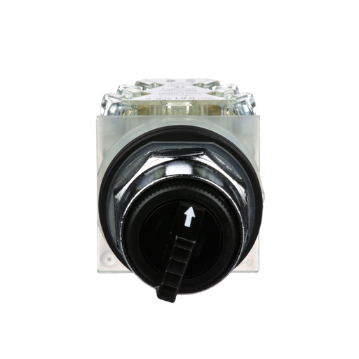 Mayer-DDS-30mm Push Button, Type K, selector switch, 3 position, C cam, black knob, 1NO and 1NC-2