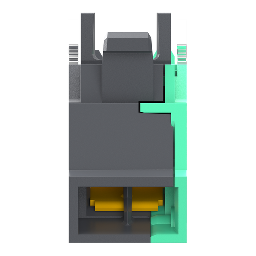 Mayer-DDS-Single contact block, Harmony XB4, Hamony XB5, silver alloy, compact push in terminals, 1 NO-2