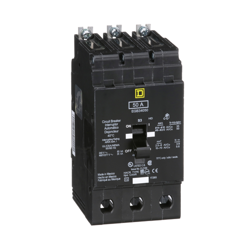 Product image for Square D EGB34050 480Y/277 Volt 50 Amp Miniature Circuit Breaker
