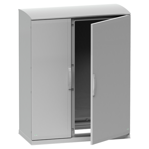 Mayer-DDS-Floor standing polyester enclosure, PanelSeT PLA, open bottom, ventilated canopy, 1000x1000x320mm, IP44, IK10-2