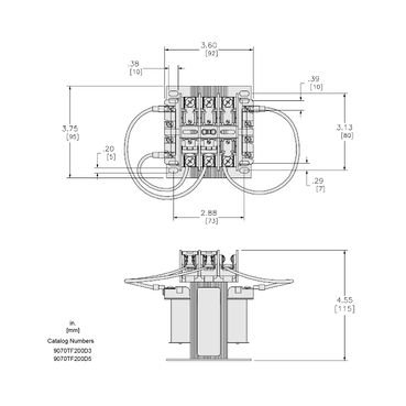 Mayer-DDS-Industrial control transformer, Type TF, 1 phase, 200VA, 208V primary, 120V secondary, 50/60Hz-2