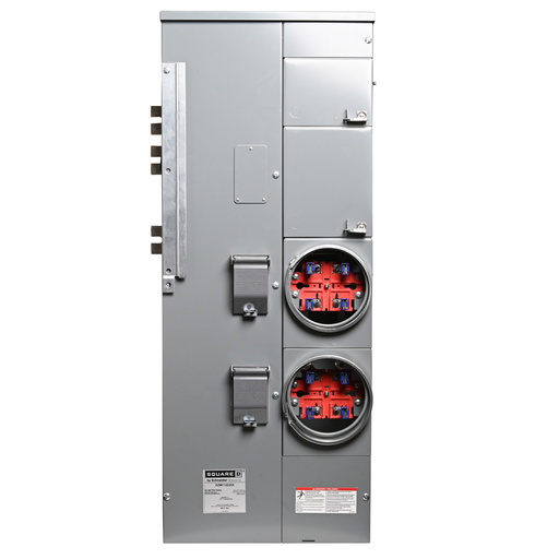 Mayer-DDS-Branch unit, EZ Meter-Pak, 225A, 2 x 4 jaw sockets, 120/240VAC, no bypass, ringed, 1200A Al/Cu busbar-2