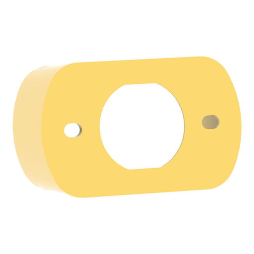 Mayer-DDS-Narrow flange guard for 40mm Emergency stop, Harmony XB4, plastic, yellow-2