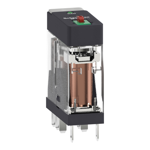 Mayer-DDS-interface plug in relay, Harmony Electromechanical Relays, 5A, 2CO, with LED, lockable test but to n, 120V AC-2