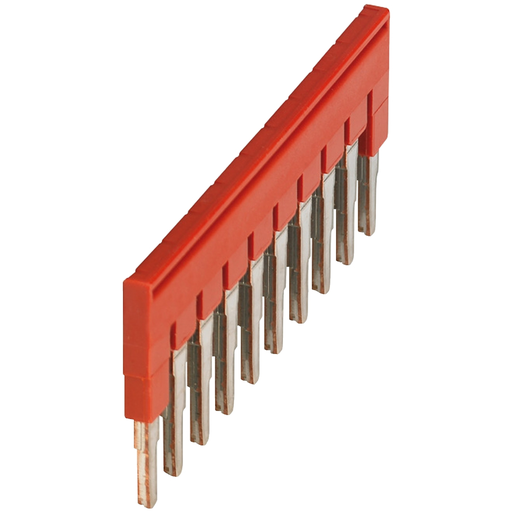 NSYTRAL410 - Plug-in bridge, Linergy TR, 10 points, for 4mm² terminal blocks, red, 10 way, set of 10