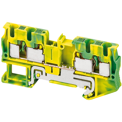 Mayer-DDS-Terminal block, Linergy TR, push-in type, 4 points, 4mm², protective earth, green-yellow, set of 50-1