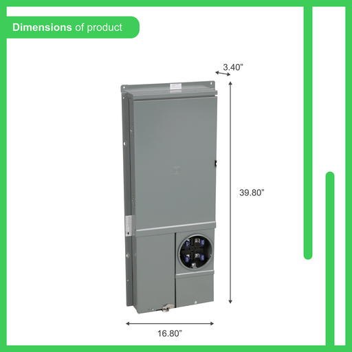 Mayer-DDS-All in one, Homeline, combination service entrance, ringed socket, 200A, semi flush, 20 spaces, 40 circuits, 10kA SSCR, OH, UG, no bypass, solar ready-2