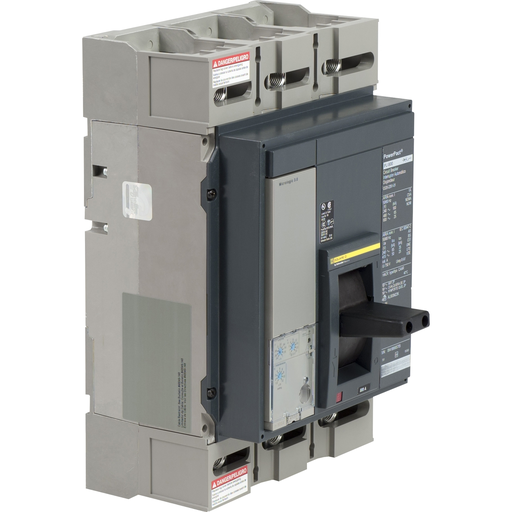 PJL36080U33A - Circuit breaker, PowerPacT P, 800A, 3 pole, 600VAC, 25kA, lugs, Micrologic 5.0, 80%