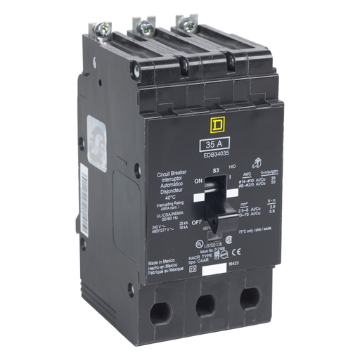 Mayer-DDS-Mini circuit breaker, E-Frame, 100A, 3 pole, 480Y/277VAC, 25kA max, bolt on [TAA]-2