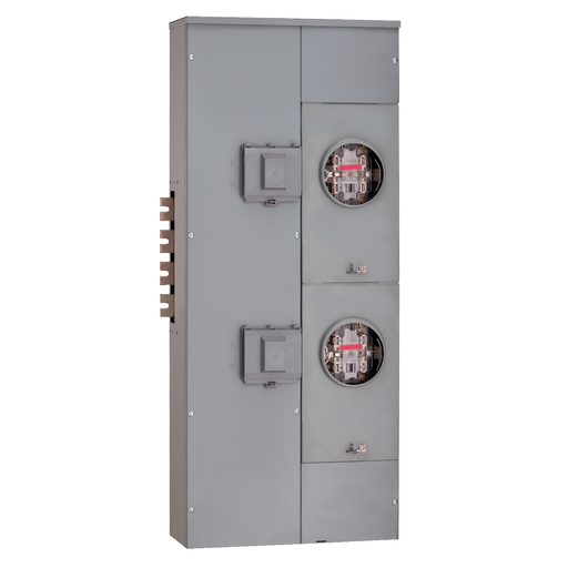 Mayer-DDS-Branch unit, EZ Meter-Pak, 400A, 2 x 5 jaw sockets, 208Y/120VAC, lever bypass, ringless, 1200A Cu busbar-1