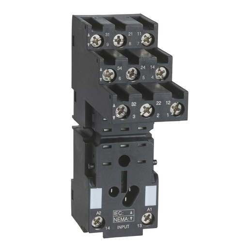 RXZE2S111M - socket, Harmony Electromechanical Relays, for RXM3 relays, screw connec to rs, separate contact