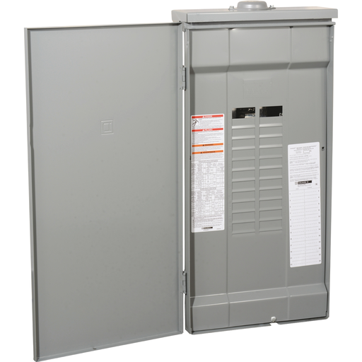 Mayer-DDS-Load center, Homeline, 1 phase, 24 spaces, 48 circuits, 125A convertible main lugs, PoN, NEMA3R-2