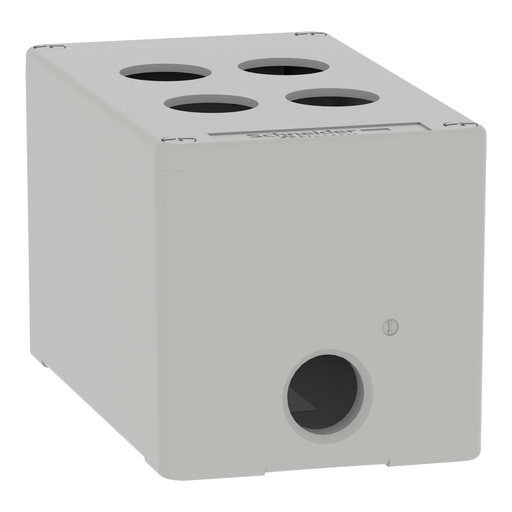 Mayer-DDS-Die cast empty control station, Harmony XAP, XB2 SL, zinc alloy, grey, M20, 4 cut outs 22mm, 80x130x77mm, UL cULus-2