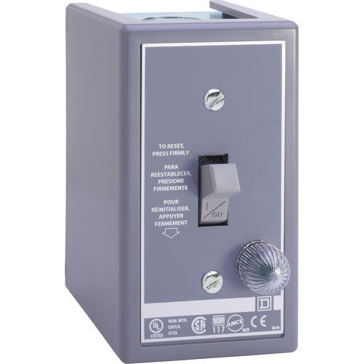 Mayer-DDS-Manual Starter, fractional horsepower, 16A, 1 pole, 1 HP at 277 VAC, toggle w/guard, green indicator, NEMA 1 enclosure-1