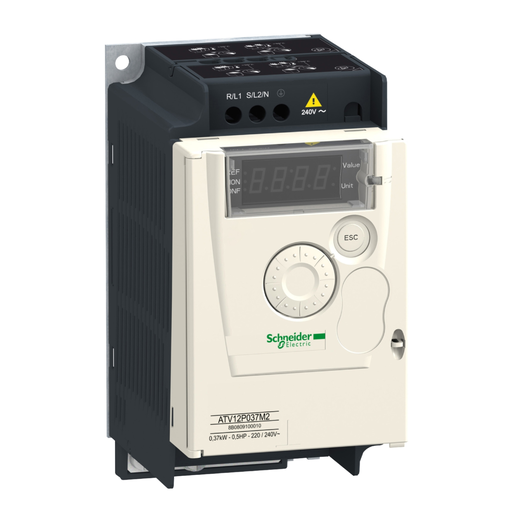 Mayer-DDS-variable speed drive, Altivar 12, 0.37kW, 0.55hp, 200 to 240V, 1 phase, on base plate-1