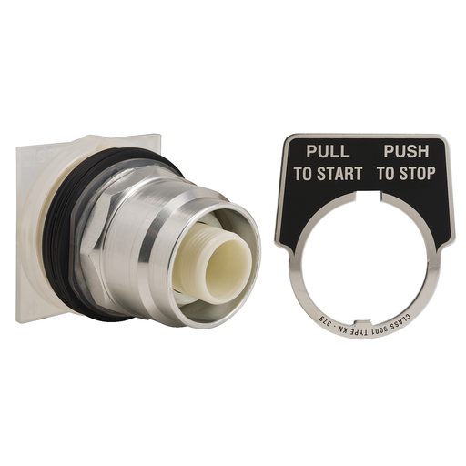 Mayer-DDS-30mm push button, Type K, nonilluminated momentary push pull mushroom operator, NEMA 4, 13-1