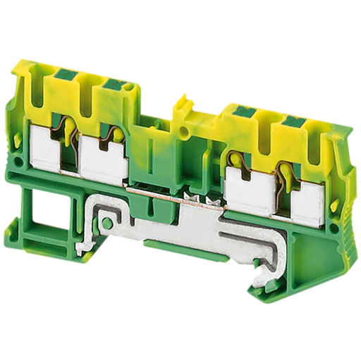 NSYTRP24PE - Terminal block, Linergy TR, push-in type, 4 points, 2.5mm², protective earth, green-yellow, set of 50