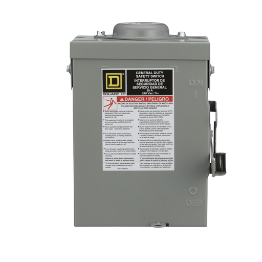 Mayer-DDS-Safety switch, general duty, non fusible, 3 pole, 3 wire, 240VAC, 30A, Type 3R with bolt on hub prov-2