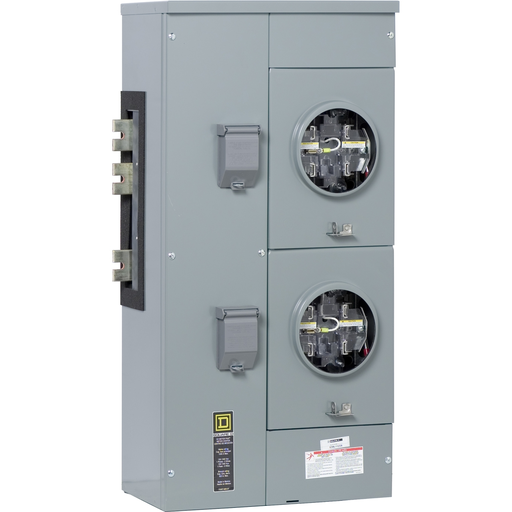 Mayer-DDS-Branch unit, EZ Meter-Pak, 225A, 2 x 5 jaw sockets, 120/240VAC, lever bypass, ringless, 1200A Al/Cu busbar-2