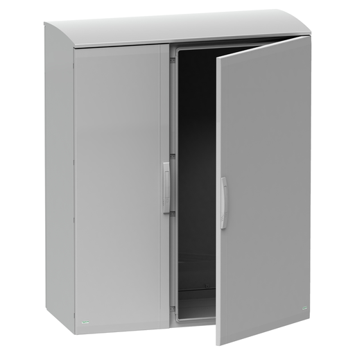 Mayer-DDS-Floor standing polyester enclosure, PanelSeT PLA, plain door, ventilated canopy, 1000x1000x320mm, IP44, IK10-2