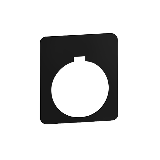 9001KN200BP - Harmony 9001K, Harmony 9001SK, blank legend, 30mm, plastic, black with white letters, 44,5mm square