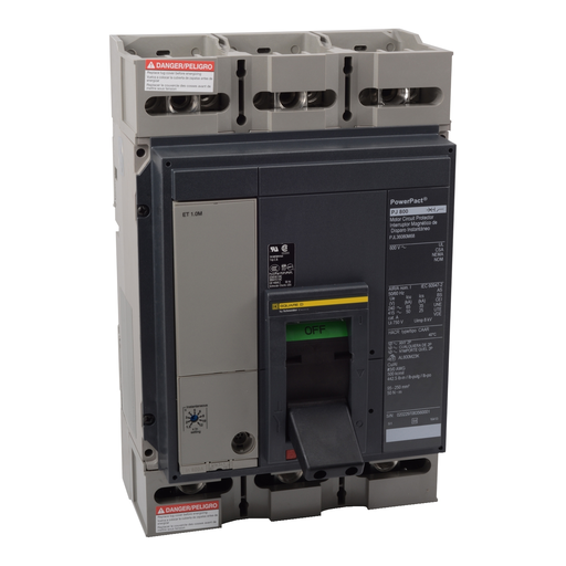 Mayer-DDS-Circuit breaker, PowerPacT P, 1000A, 3 pole, 600VAC, 25kA, lugs, Micrologic 5.0, 100%-1