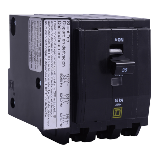 Mayer-DDS-Mini circuit breaker, QO, 40A, 3 pole, 120/240VAC, 10kA, plug in, AC shunt-2