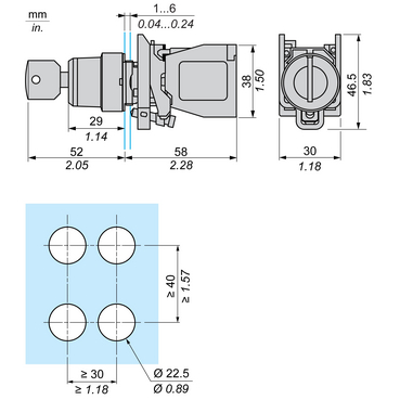 Mayer-DDS-Explosive atmosphere - 455 Key selector switch 2 positions free at left/right-2