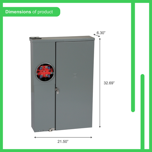 Mayer-DDS-All in one, Homeline, CSED, ringed socket, 200A, surface mount, 30 spaces, 42 circuits, 22kA SCCR, no bypass, solar ready-2