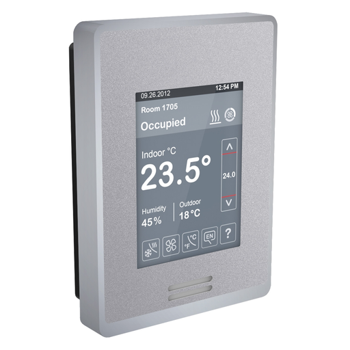 Mayer-DDS-Line-Voltage Fan Coil Room Controller: BACnet MS/TP, RH sensor & control, PIR motion sensor, Silver Case/Fascia [TAA]-2