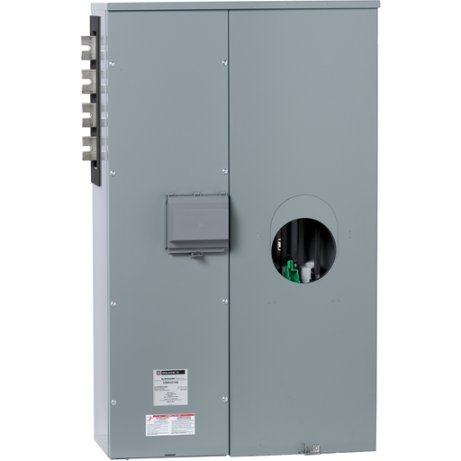Mayer-DDS-Branch unit, EZ Meter-Pak, 400A, 1 x 7 jaw socket, 208Y/120VAC, manual bypass, ringless, 1200A Cu busbar-1