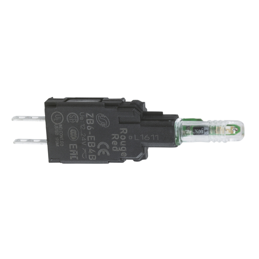 Mayer-DDS-Complete body for pilot lights, Harmony XB6, green light block, with body/fixing collar, integral LED, 48…120V AC-1