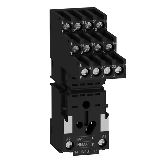 RXZE2S114M - socket, Harmony Electromechanical Relays, for RXM2 RXM4 relays, screw connec to rs, separate contact