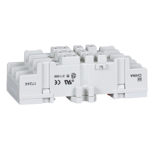 Product image for Square D 8501NR82 300 VAC 15 Amp Din Rail/Direct Panel Mount Double Tier Relay Socket