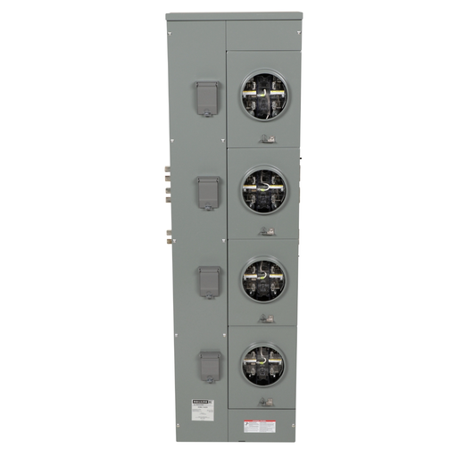 Mayer-DDS-Branch unit, EZ Meter-Pak, 225A, 4 x 5 jaw sockets, 120/240VAC, lever bypass, ringless, 1200A Al/Cu busbar-2