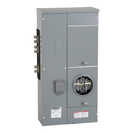EZML111225 - Branch unit, EZ Meter-Pak, 225A, 1 x 5 jaw socket, 120/240VAC, lever bypass, ringless, 1200A Al/Cu busbar