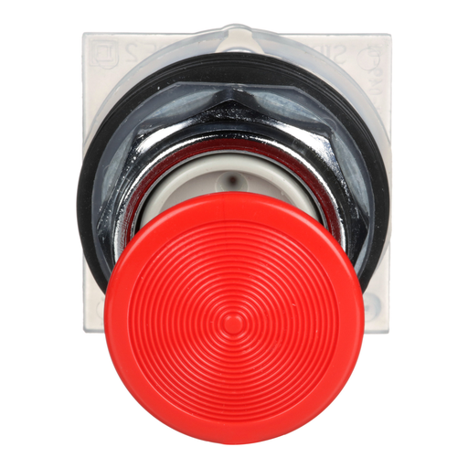 Mayer-DDS-30mm Push Button, Type K, mushroom button operator, 1.375 inch diameter, plastic red cap-2