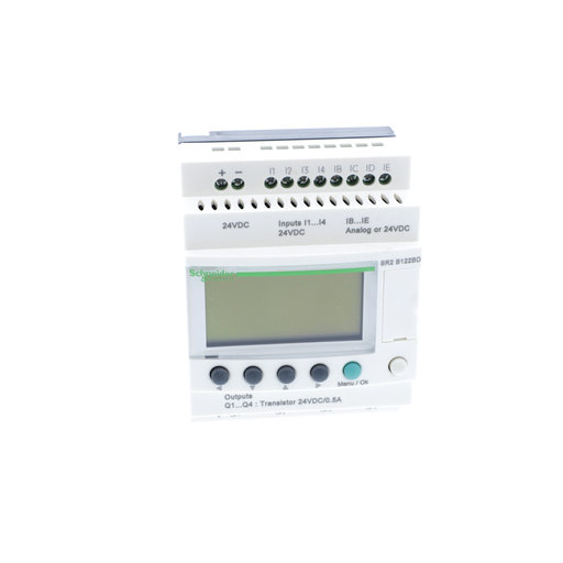 Mayer-DDS-compact smart relay, Zelio Logic SR2 SR3, 12 IO, 24V DC, clock, display, 4 transistor outputs-2