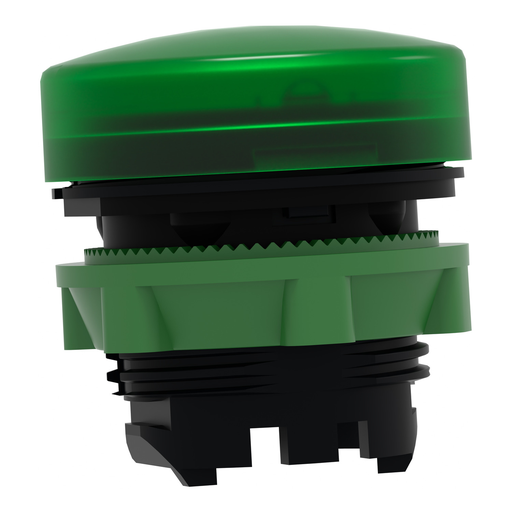 Mayer-DDS-Head for pilot light, Harmony XB5, plastic, green, 22mm, plain lens, BA9s base fitting-2