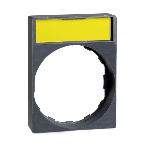 Mayer-DDS-Legend holder, Harmony XB4, 30 x 40mm, for flush, plastic, 8 x 27mm yellow blank legend, unmarked-1
