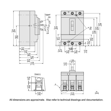 Mayer-DDS-Automatic switch, PowerPacT H, 150A, 3 pole, 600VAC, 18kA, lugs, magnetic-2