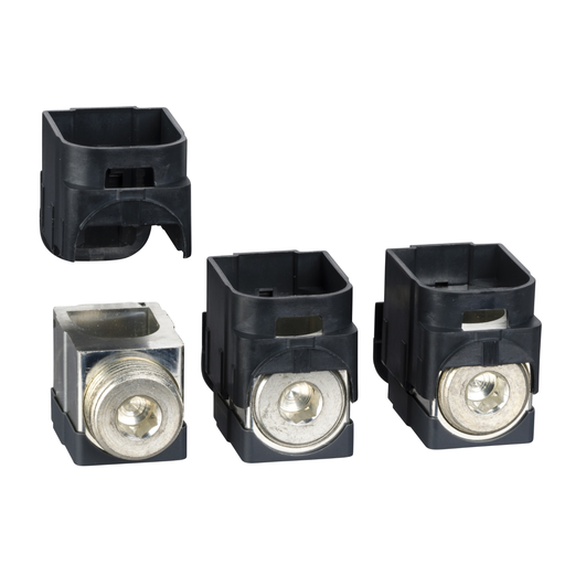 Mayer-DDS-Aluminium bare cable connectors, ComPacT NSX, for 1 cable 120mm² to 185mm², 250A, set of 3 parts-1