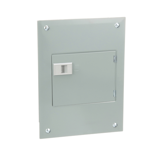 Picture of QO816L100DF - Load center, QO, 1 phase, 8 spaces, 16 circuits, 100A fixed main lugs, NEMA1, door flush cover